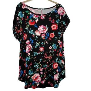 Floral Black Women's Top
